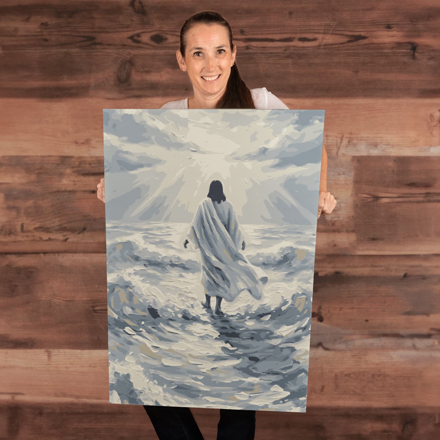 Jesus Walking on Water Gallery Wrapped Canvas - Religious Wall Art Decor
