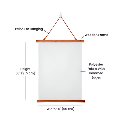 Ayat ul Kursi Wood Framed Wall Tapestry - Kids Room - Islamic Wall art