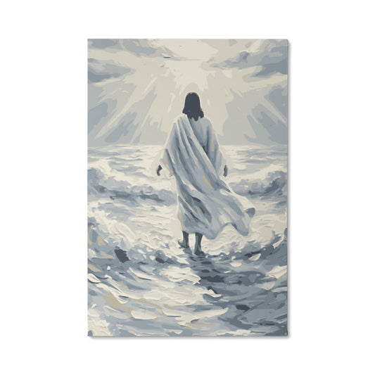 Jesus Walking on Water Gallery Wrapped Canvas - Religious Wall Art Decor
