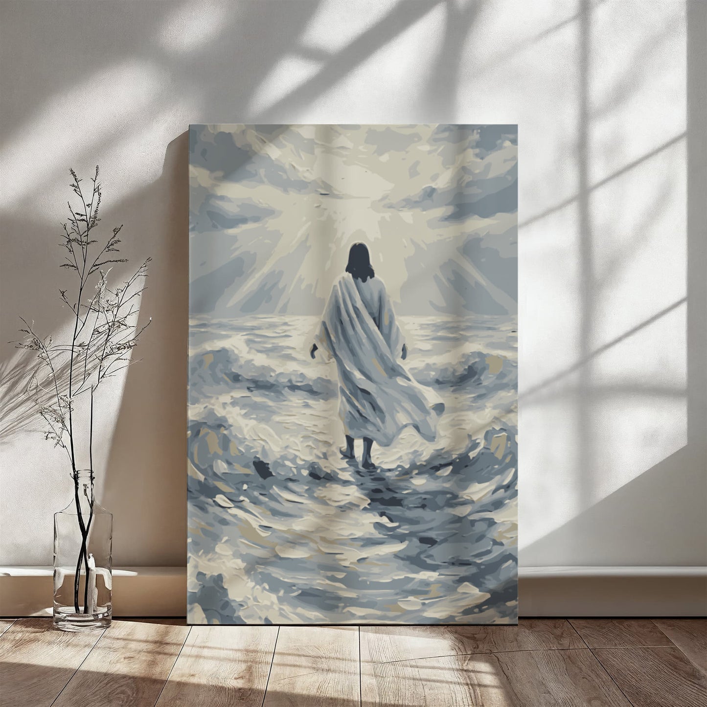 Jesus Walking on Water Gallery Wrapped Canvas - Religious Wall Art Decor
