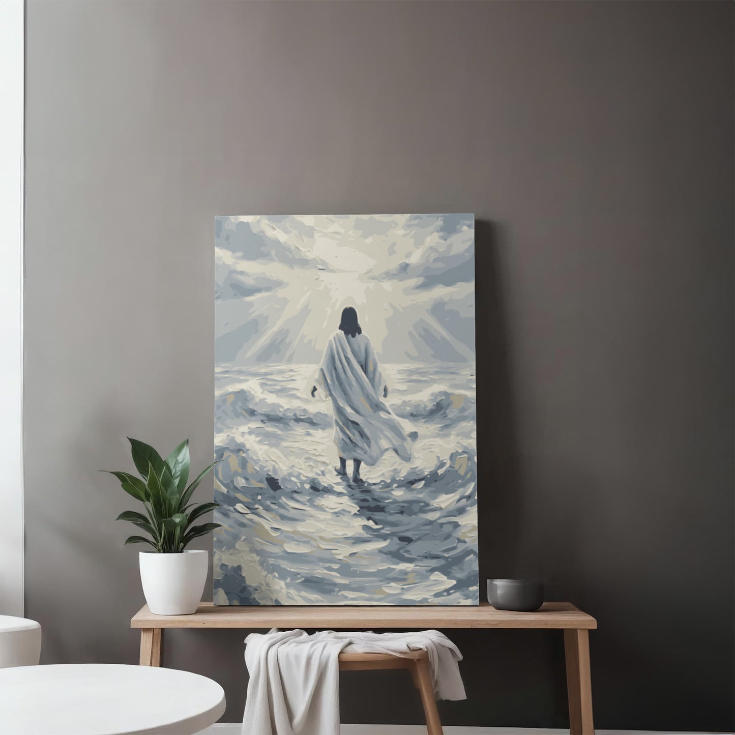 Jesus Walking on Water Gallery Wrapped Canvas - Religious Wall Art Decor